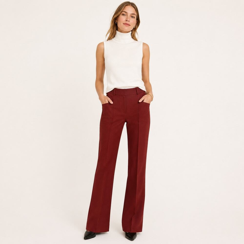 Kay Unger Rust Bootcut Pull-On Stretch Dress Career Office Pant XL